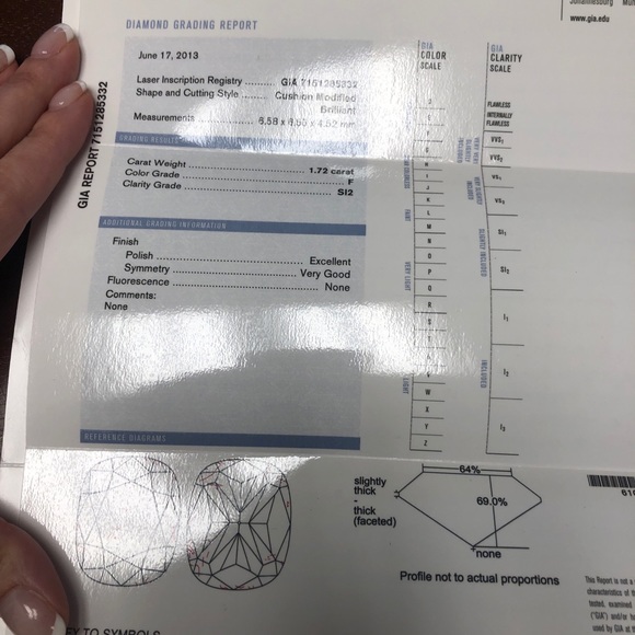 Amazing Emerald Cut 1.72 C ring appraised $29k - Picture 5 of 6